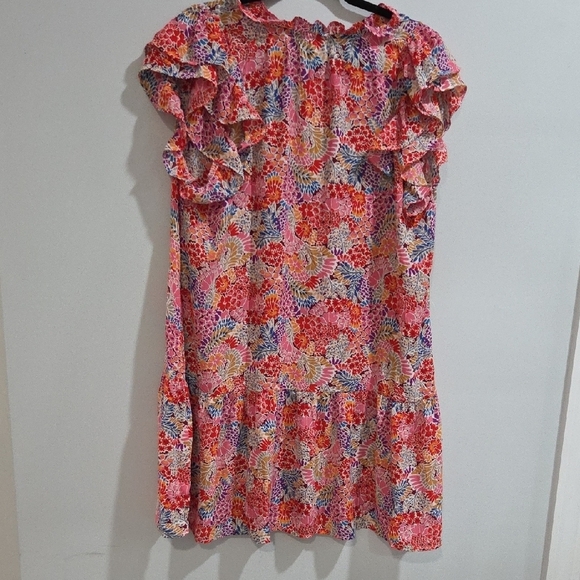 Chic Floral Mini Dress with Ruffles Sz XL Gentle Used Excellent Conditions - Picture 6 of 11